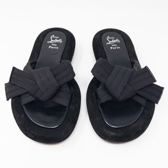 Christian Louboutin Matriciasummer Flats Slides Mules Black 37 EU - Picture 3 of 6